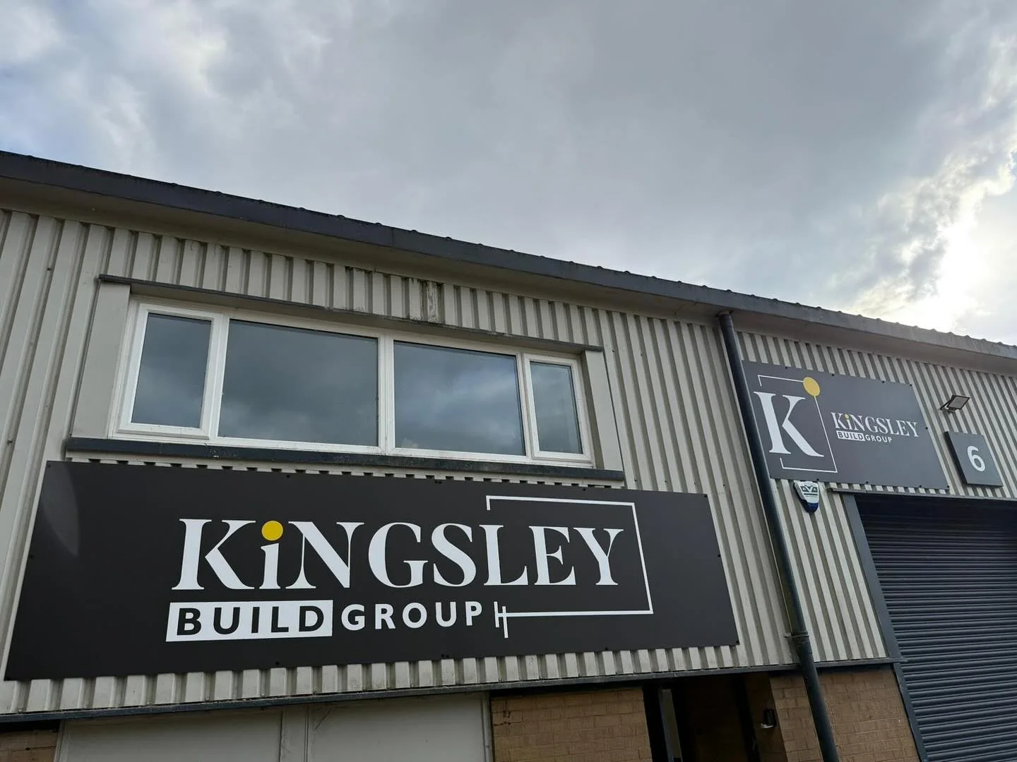 Kingsley Build Group sign on the company's new unit